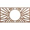 Ekena Millwork Hoover Wood Fretwork Pierced Ceiling Medallion, Walnut, 30"W x 15"H x 11 1/8"ID x 3/8"T CMWP30X15X0375HOWA - alternate 1
